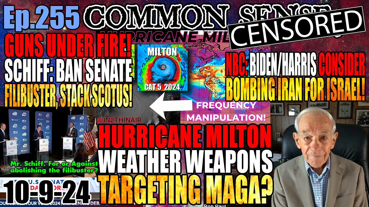 Ep.255 KAMALA TANKS ON POLYMARKET! Biden/Harris Consider Bombing Iran! MILTON: Weather Weapons Aimed At MAGA? Guns Under Fire: Schiff On Ending The Senate Filibuster!