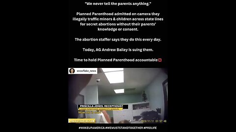 Planned Parenthood Exposed: Illegal Trafficking of Minors for Secret Abortions