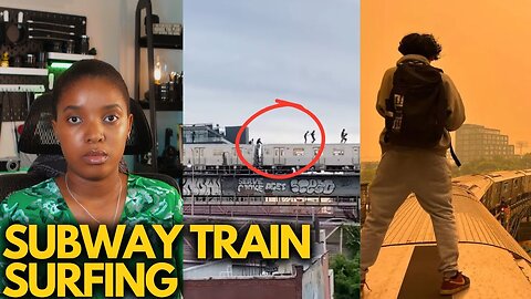 TEENS SURFING ON MOVING TRAINS FOR A TREND