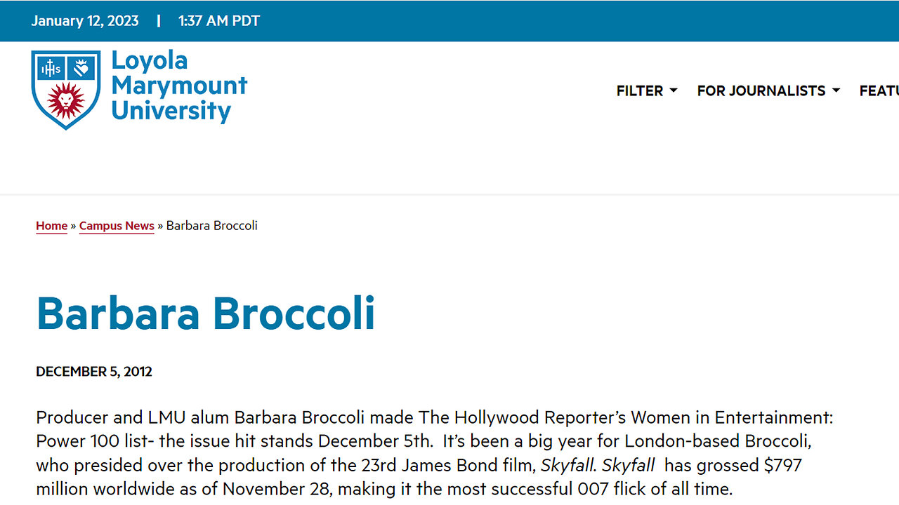 Vatican Agent - Barbara Broccoli (James Bond 007)