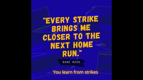 Start swinging