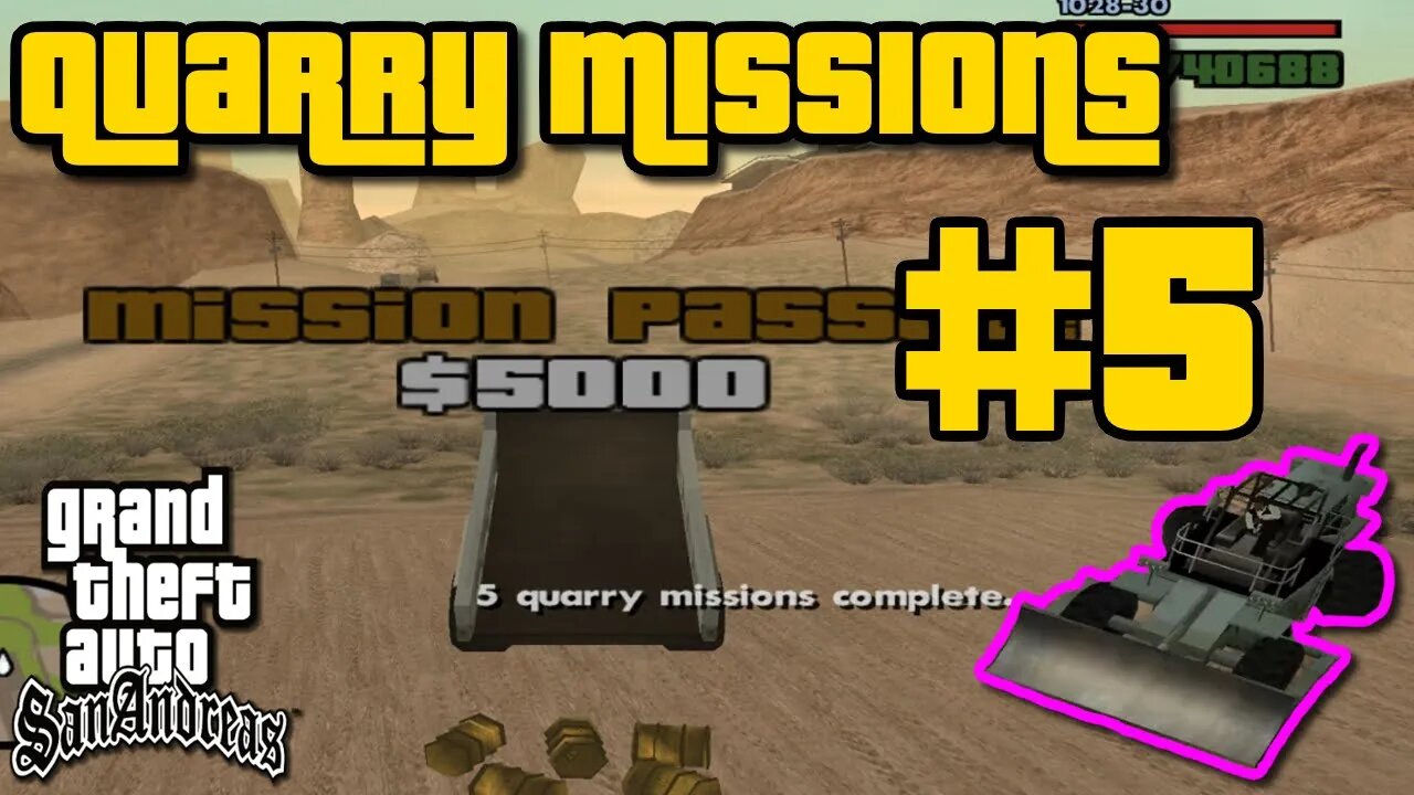 Grand Theft Auto: San Andreas - Quarry Missions #5 [Dump Explosives At The Airstrip]