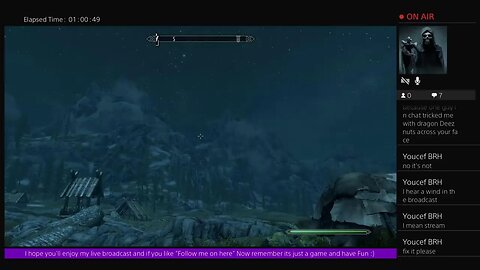 Skyrim Live Broadcast Enjoy