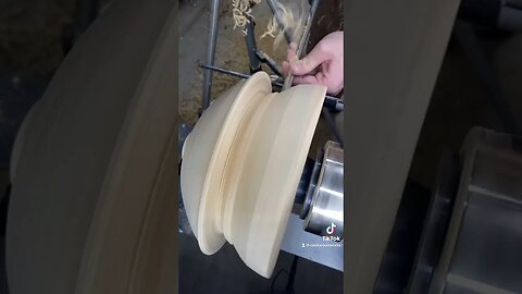 Woodturning a double bowl #shorts