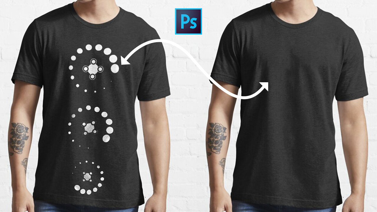 How To remove text in photoshop | Remove design from shirt | Best photoshoptrick | #Shorts