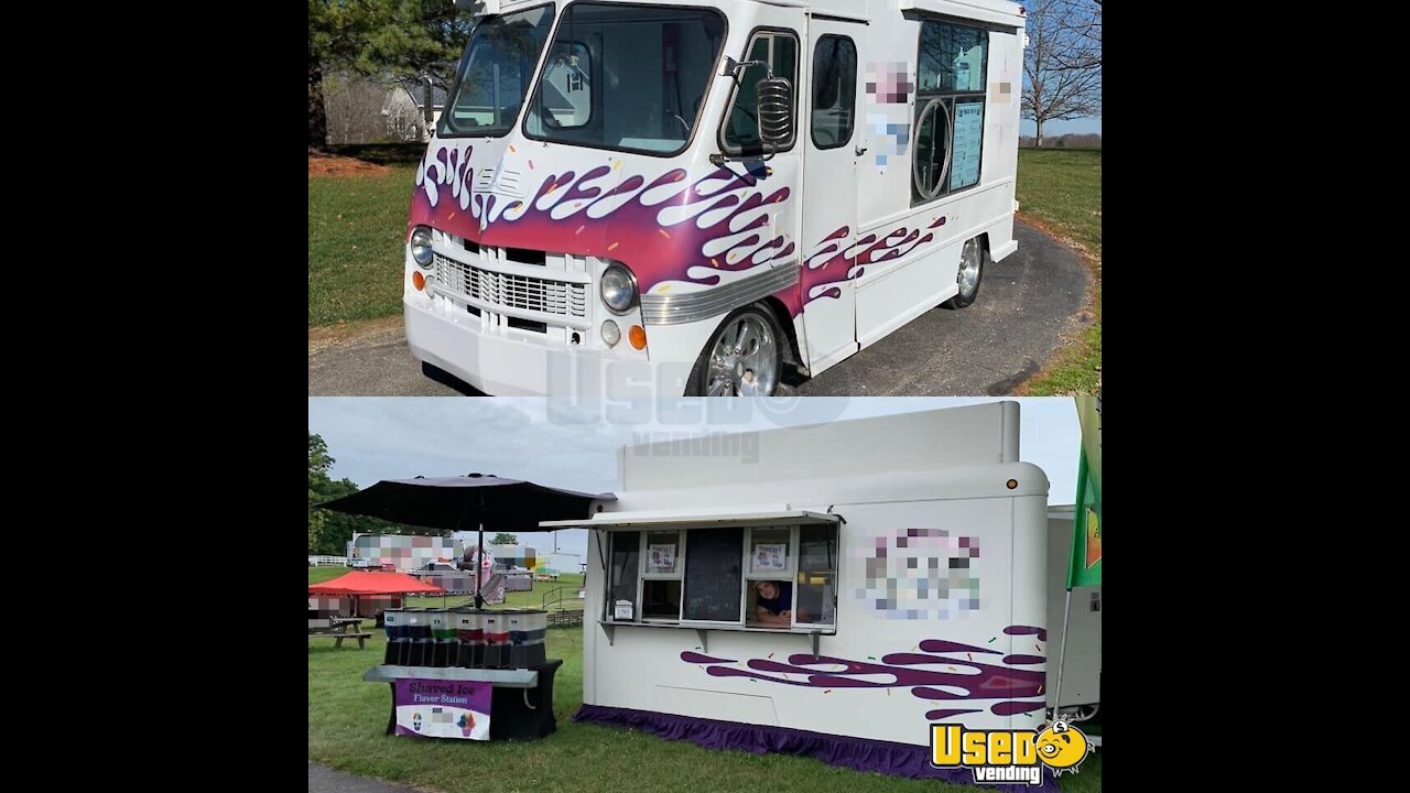 Vintage 1961 20' Ford 350 Ice Cream Truck with a 2002 14' Kitchen Trailer for Sale in Ohio