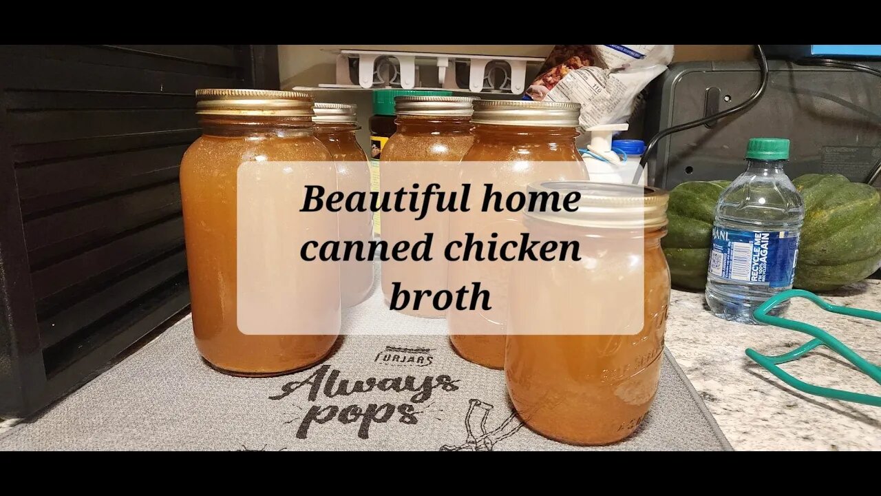 Beautiful home canned chicken broth
