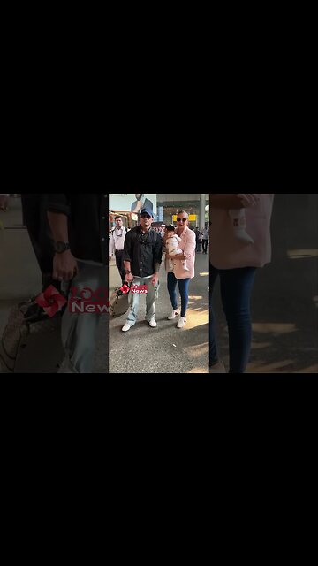 Bipashu Basu PLAYS with her daughter Devi while hubby Karan carries the luggage 📸✈️