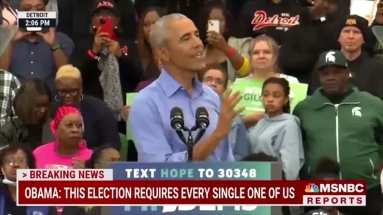 Obama Get’s Heckled While Campaigning For Gov Whitmer But Where Is Joe Biden?