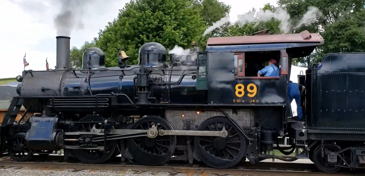 Steam Train #89 crossing Cherry Crest Farm - Lancaster PA