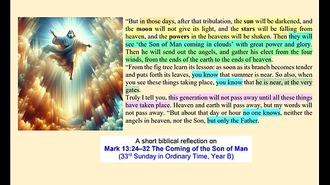 Mark 13:24–32 The Coming of the Son of Man