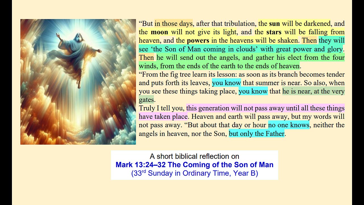 Mark 13:24–32 The Coming of the Son of Man