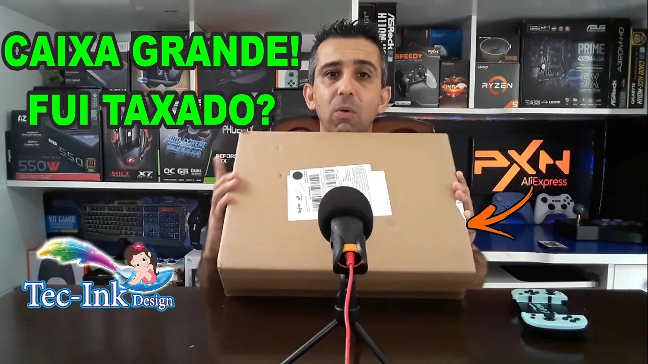 Pelo Tamanho Da Caixa Se Conhece A TAXA! Recebi + 1 Produto Da PXN Numa Caixa Enorme, HitBox PXN-X8