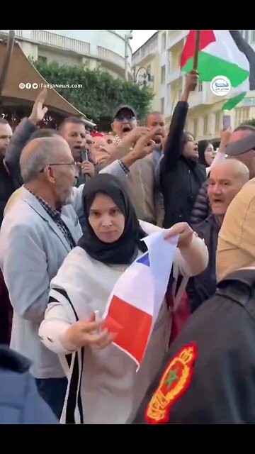 France: Muslim woman burns the French flag. Not only in the US. Everywhere they go is the same crap!