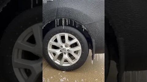 Driving a frozen vehicle.
