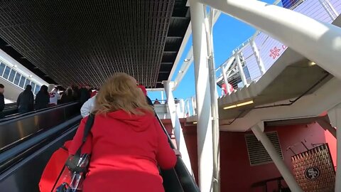 Inside Levi's Stadium, Taking the Escalator