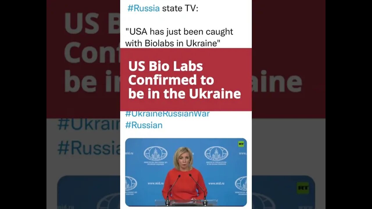 US Bio Labs in the Ukraine Confirmed