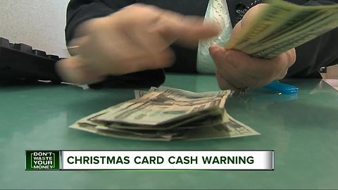 Christmas card cash warning