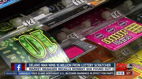 Delano man striking lottery scratcher gold