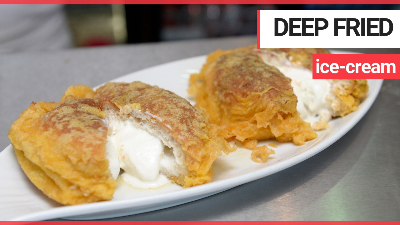 A unique Scottish chippy is defying physics with its new sweet treat - deep fried ICE CREAM