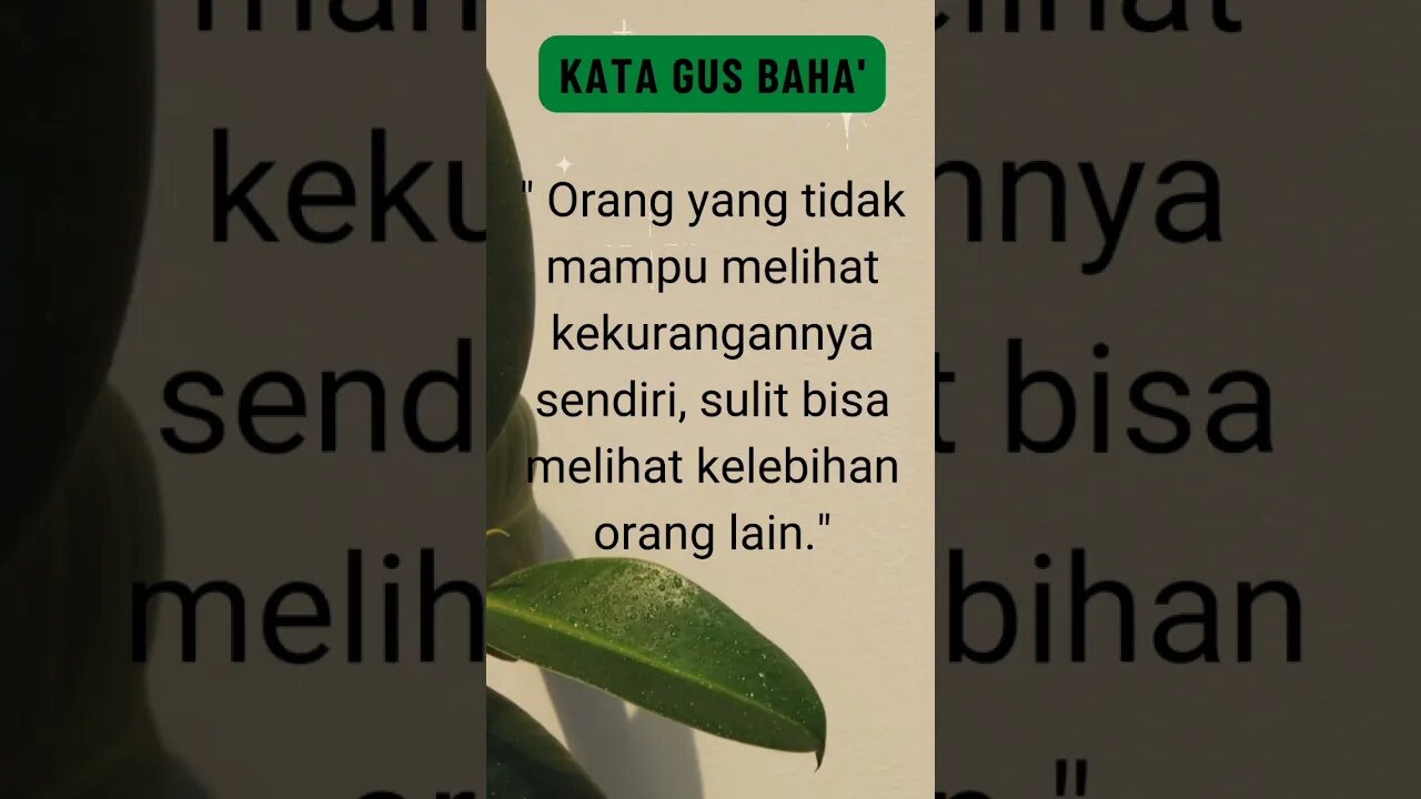 KATA GUS BAHA'