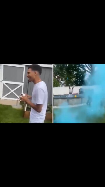Husband has priceless reaction to gender reveal