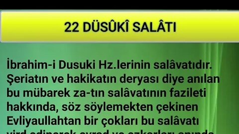 SALAVAT-I ŞERİFELER (22. SALAVAT -sesli)