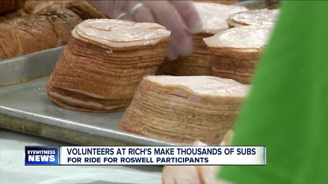 Volunteers make hundreds of subs for Ride for Roswell