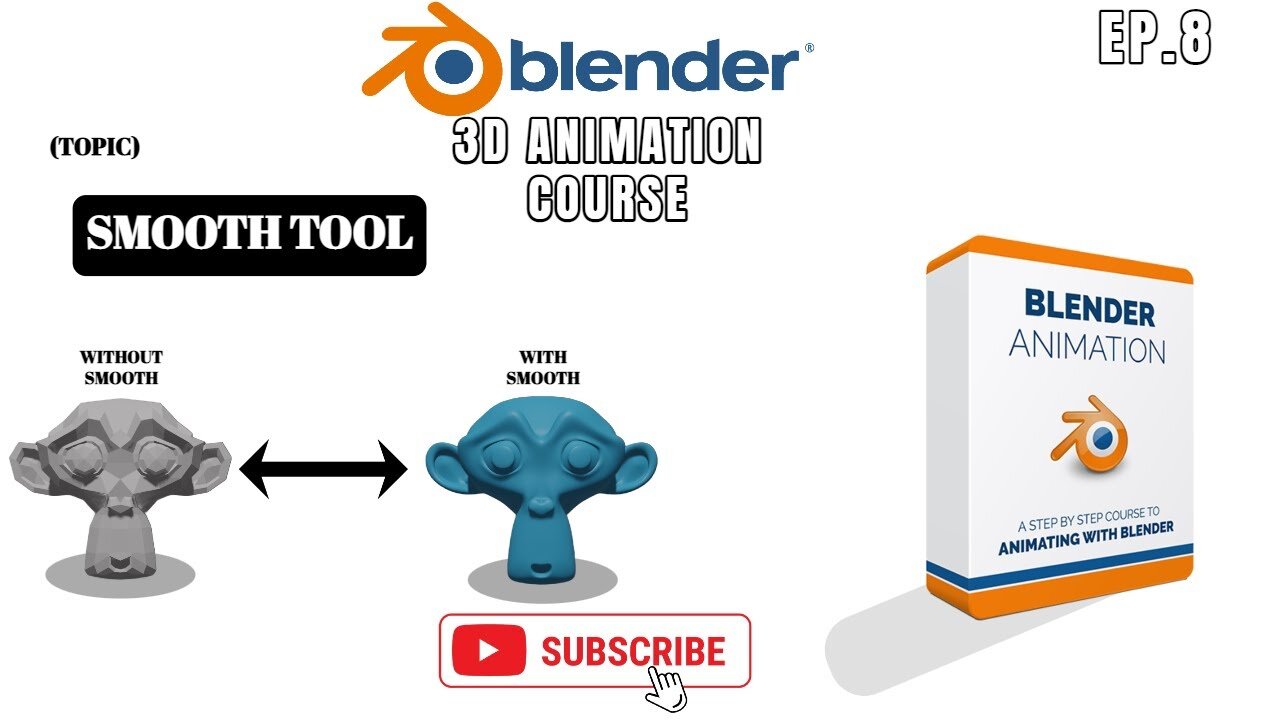 Blender 3.5 Tutorial - 3D Animation Course - Episode 8 - Smooth Tool - By (KUKRI) In Hindi/Urdu