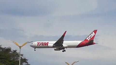 Boeing 767-300ER PT-MSX na final antes de pousar em Manaus vindo de Guarulhos