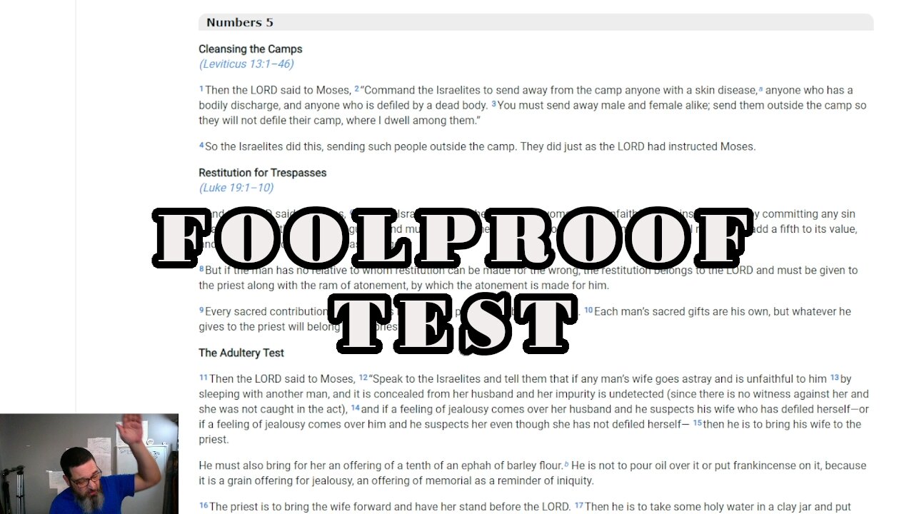 Biblical Proof Your WIFE is a CHEATER Numbers 5-6