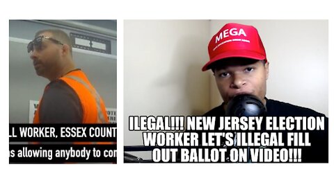 Ilegal!!! New Jersey Election Worker Let's Illegal Fill Out Ballot On Video!!!