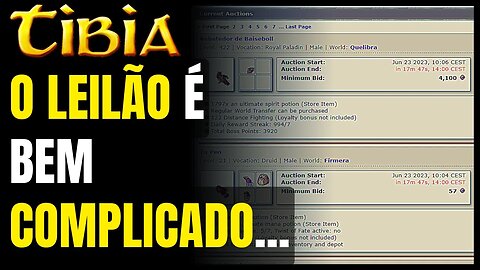 🤑[COMO FUNCIONA O LEILÃO DE PERSONAGEM DO TIBIA?]🤑 TUTORIAL CHAR BAZAAR #tibia #mmorpg