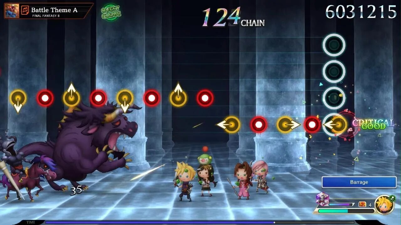 Failed on the last note / S rank