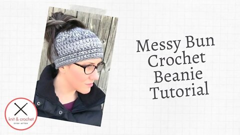 Left Hand Messy Bun Beanie Free Pattern Workshop