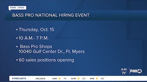 Bass Pro holiday hiring event