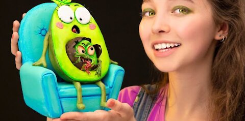 Making Avocado Couple Characters With Polymer Clay