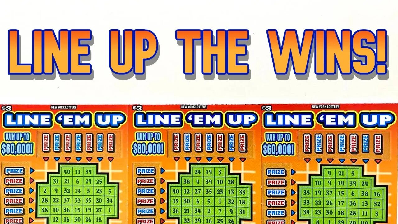 We LINE 'EM UP on the BRAND NEW Scratch Off Ticket from the New York State Lottery Multiple Winners!