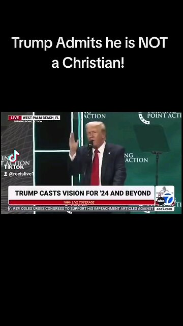 Trump Admits he is NOT a Christian.