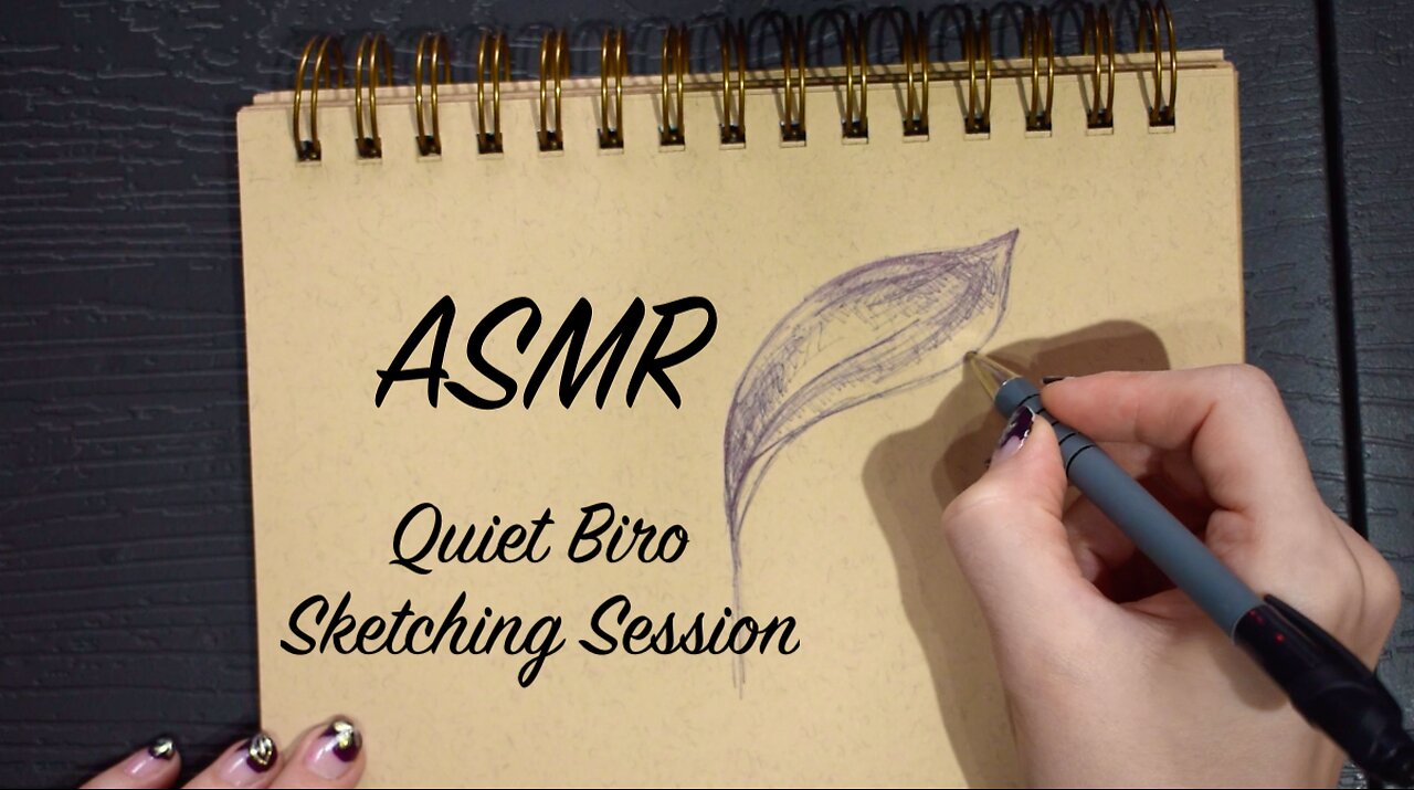 ASMR Quiet Sketching Session (No Talking) | Biro Leaves