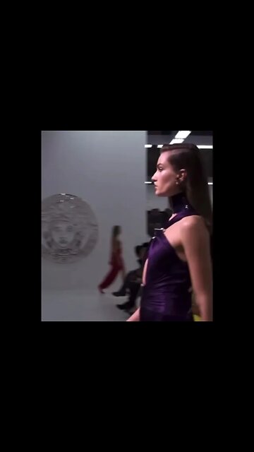 Andreea Diaconu’s 2 looks at Versace fall winter 2013 during Milan fashion week