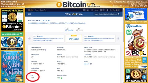 SirToshi's Charts: 4GB Block Mined Within 24hrs