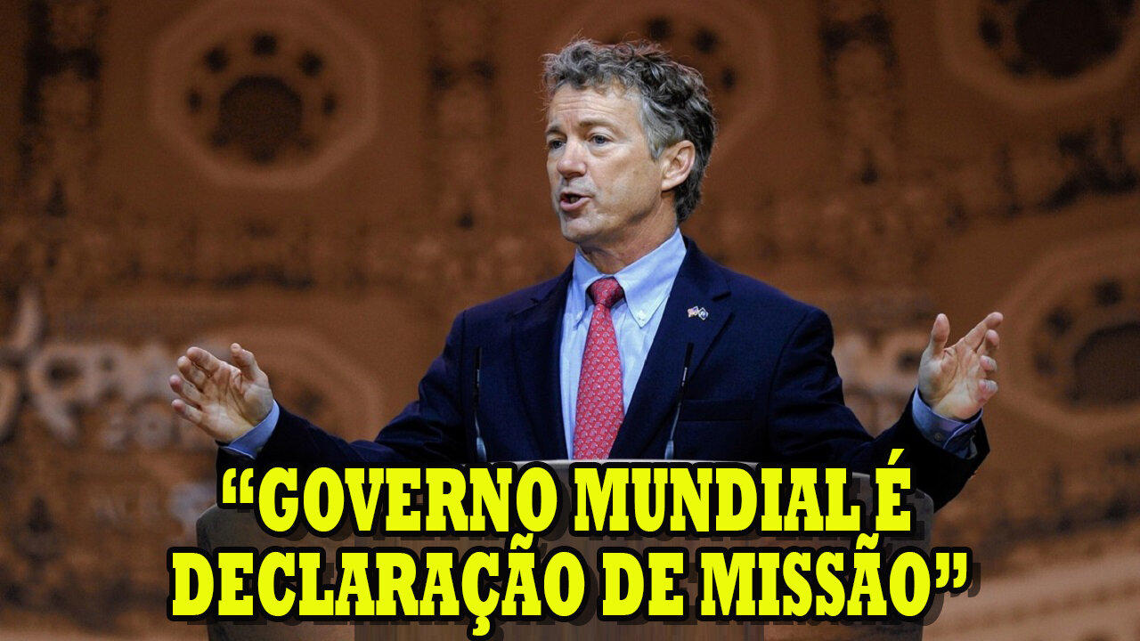 SENADOR AMERICANO ALERTA "ELES QUEREM UM GOVERNO MUNDIAL"