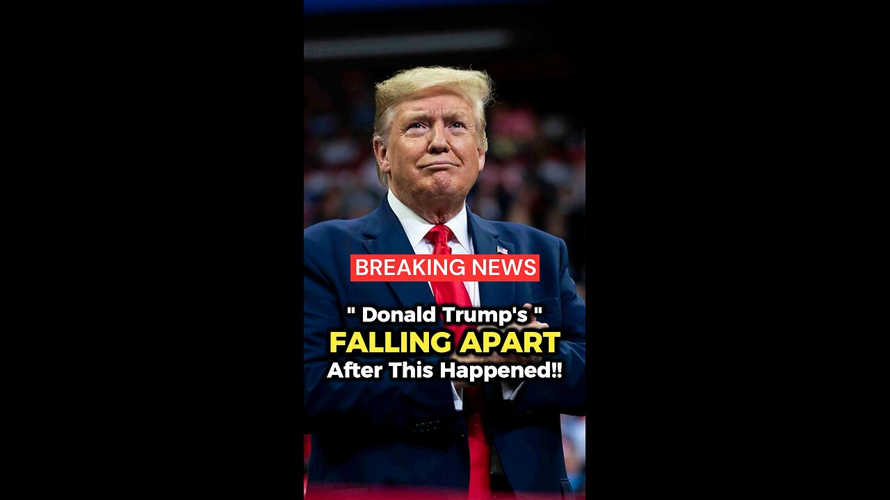 Is Donald Trump falling apart? You gotta watch this video.