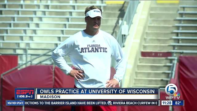 FAU practices in Wisconsin while preparing for Bethune-Cookman