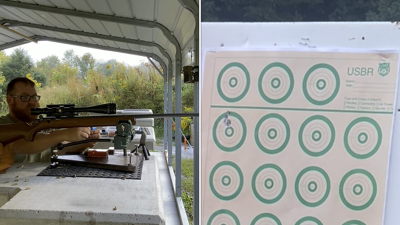 Group shooting with Winchester 75 at 50 yards