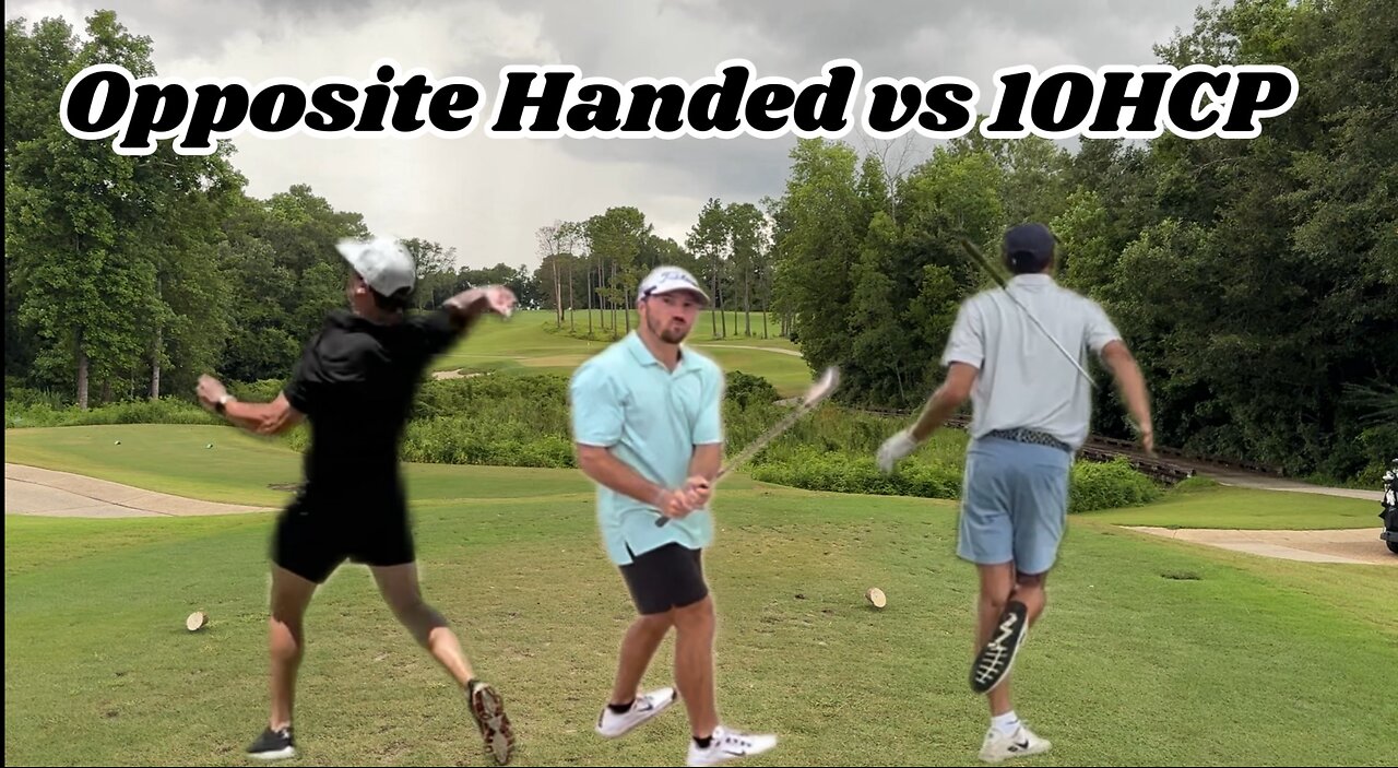 Scratch golfers play at opposite handed vs a 10 handicap!