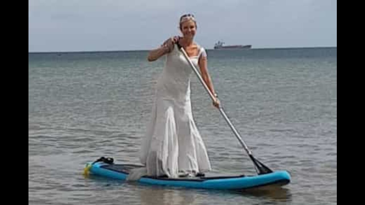 This 54-year-old woman wears her wedding dress every day