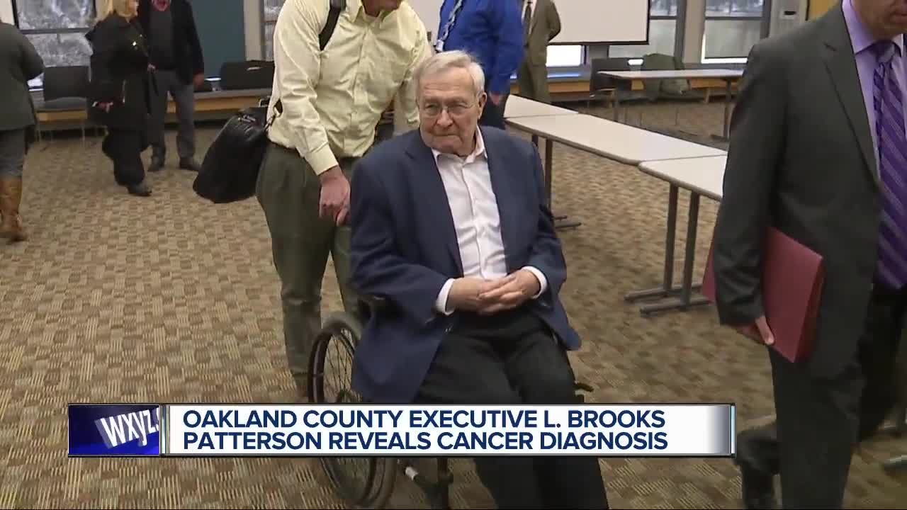 Oakland County Executive L. Brooks Patterson says he has stage-4 pancreatic cancer