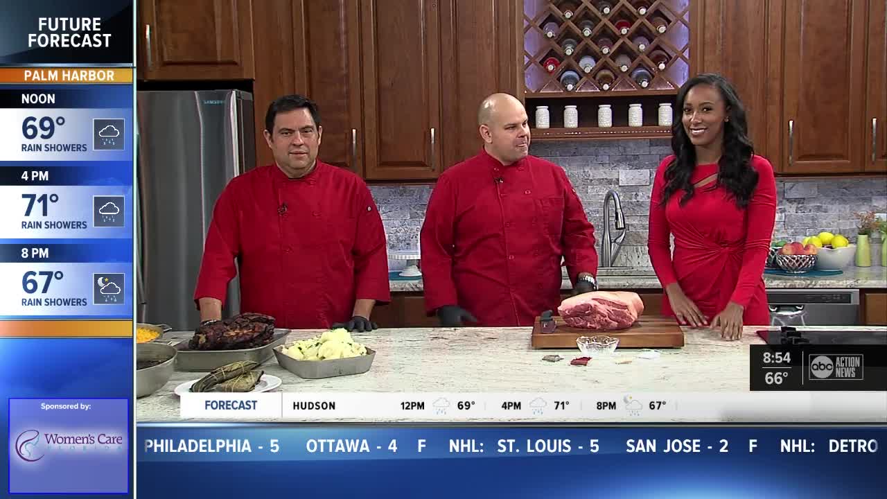 Chef Aldo adds the flavor of pork in holiday meal